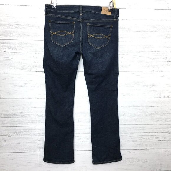 Abercrombie & Fitch Women's Jeans The A&F Boot Cut Low Rise Dark Wash size 6S - Picture 10 of 11